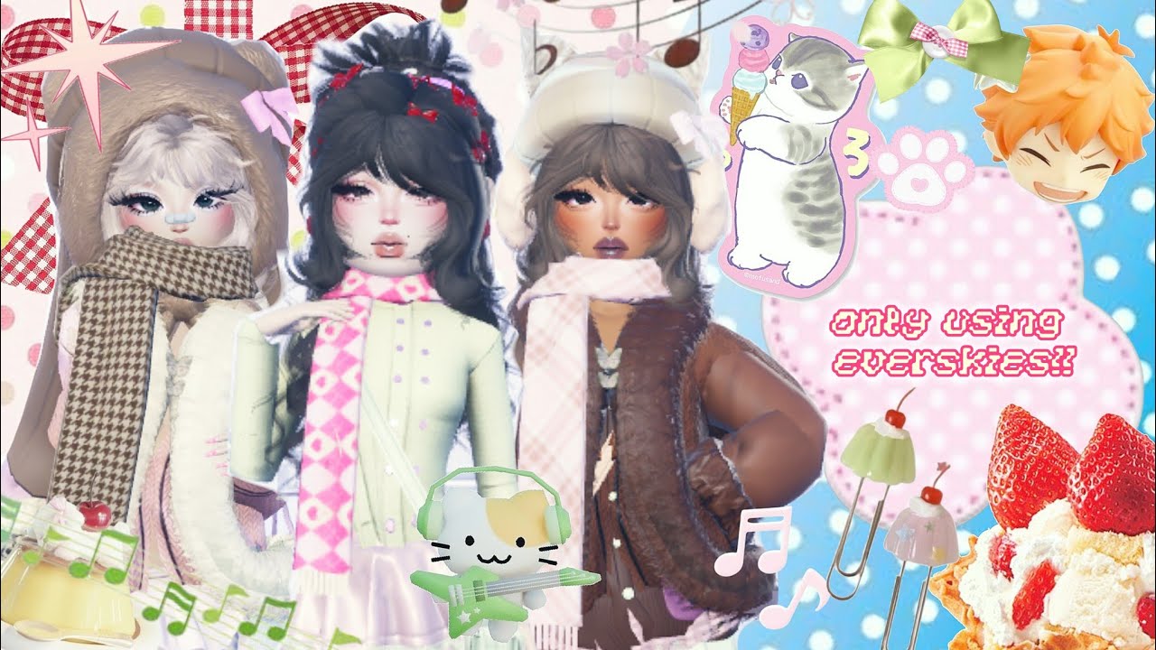 ⋆˙⟡only using everskies for every theme🍒‧₊˚♪ 𝄞₊˚⊹play dress to impress with me🍳