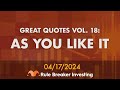 Great quotes vol 18 as you like it