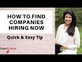 How to get a job fast powerful tip