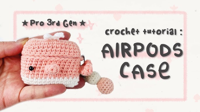 Pattern Airpods Crochet with Silicone Case