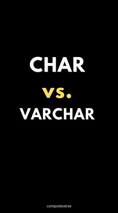 SQL CHAR vs. VARCHAR 💻 - YouTube