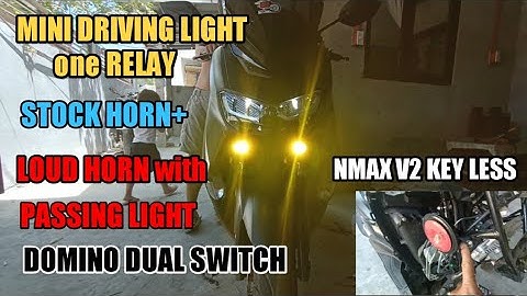 YAMAHA NMAX V2 MINI DRIVING LIGHT + LOUD HORN with PASSING LIGHT + STOCK HORN INSTALLATION