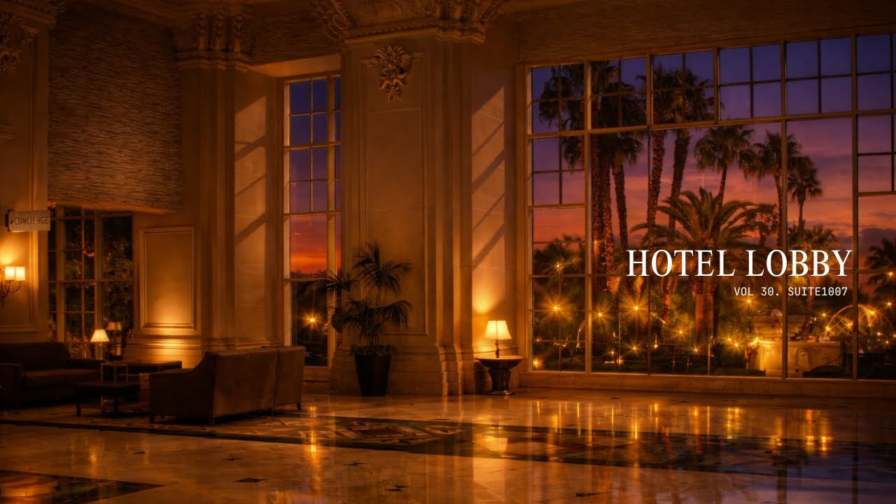 Las Vegas Hotel Lobby at Sunset