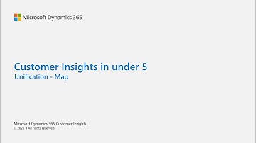 Dynamics 365 Customer Insights in under 5: Unification - Map