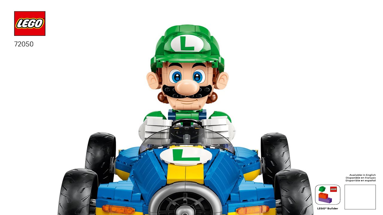 Super Mario - Mario Kart - Luigi & Mach 8 - Mario Kart LEGO instructions