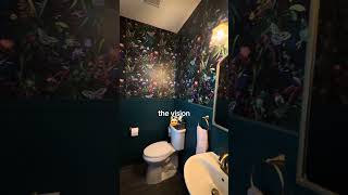 Half bath is done #diy #homedecor #decor #wallpaper #bathroom