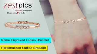 Personalised Ladies Bracelet | Birthday Gift for Girlfriend | Zestpics