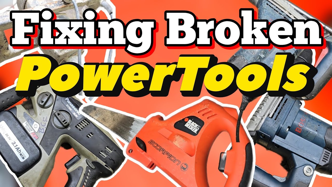 Repairing broken Power tools for customers in the workshop. - YouTube