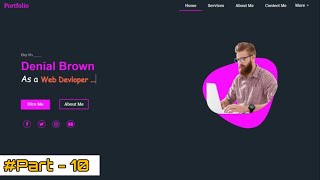 Personal Portfolio website using pure HTML, CSS and JavaScript(part-10) Responsive portfolio Design