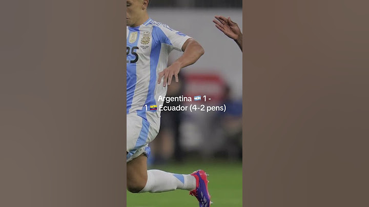 Argentina 🇦🇷 1 - 1 🇪🇨 Ecuador (4-2 pens)