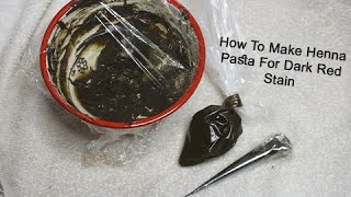 طريقتي في عمل حناء احمر غامق على اليد بمكونات بسيطه | How to make henna pasta for dark red stain