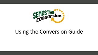 Using the Conversion Guide