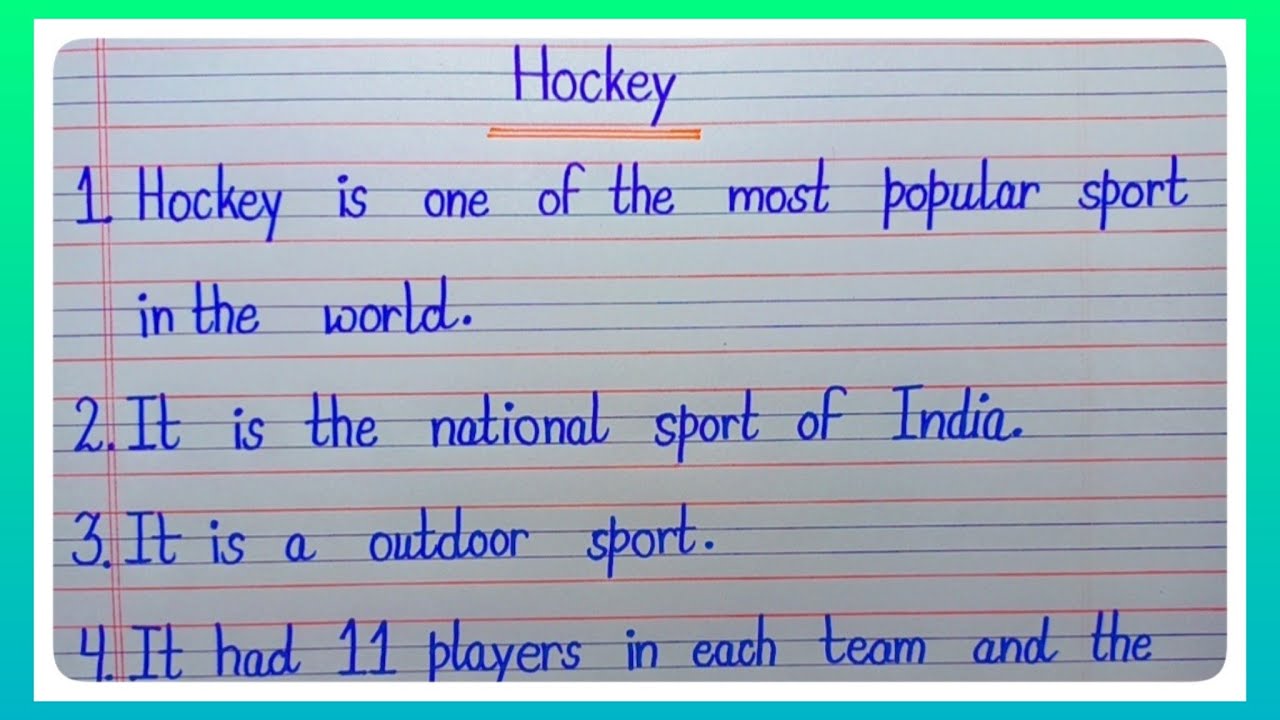 india hockey essay in english