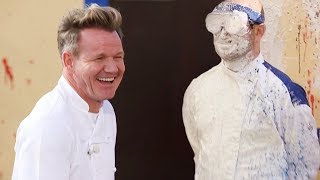 The chefs must identify ice cream flavors in a blind test challenge