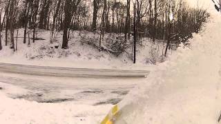 John Deere 3720 Tractor with Snow Thrower and Back Blade