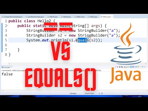 equals () vs == | Java 11