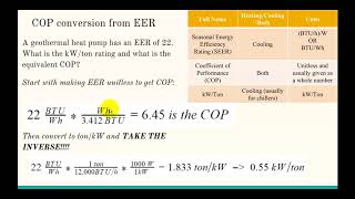 Certified Energy Manager Calculation Review: General HVAC Efficiency