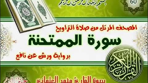 60-المصحف المرتل من صلاة التراويح / سورة الممتحنة