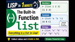 Lisp in 1 Minute: The Built-in Function list