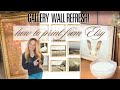 SPRING GALLERY WALL! | HOW TO PRINT FROM ETSY | SPRING WALL DECOR