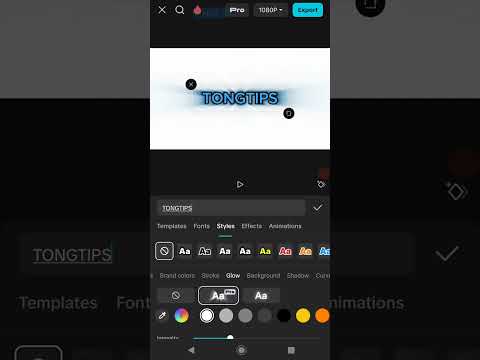 Capcut Tutorial 🆎 : Create a Wavy text motion and make it glowing