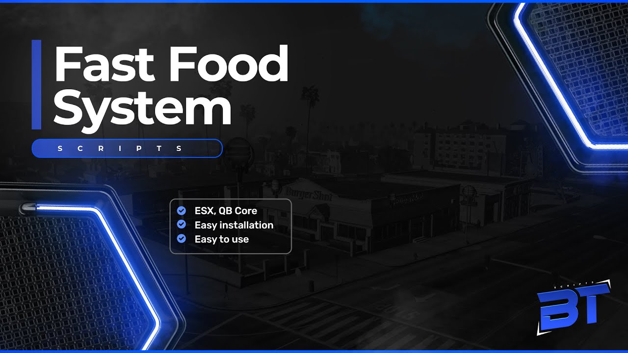 B&T Fast Food System [ESX / QB] FiveM Script - YouTube
