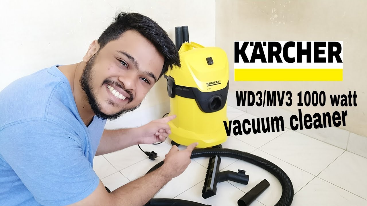 Karcher WD3/MV3 1000Watt Wet and Dry Vacuum Cleaner My Opinion demo power test YouTube