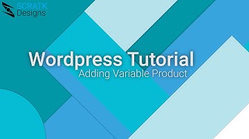 Wordpress Tutorial Adding Variable Product