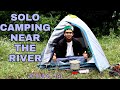 Solo camping near the river  in himachal   relaxing and sleep with the sound of nature