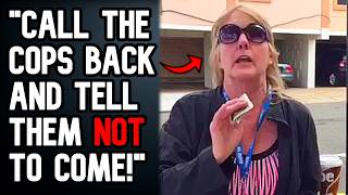 Karen Rams Worker w Shopping Cart Cops Called -