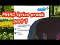 My first  lyrics prank/ bnha version