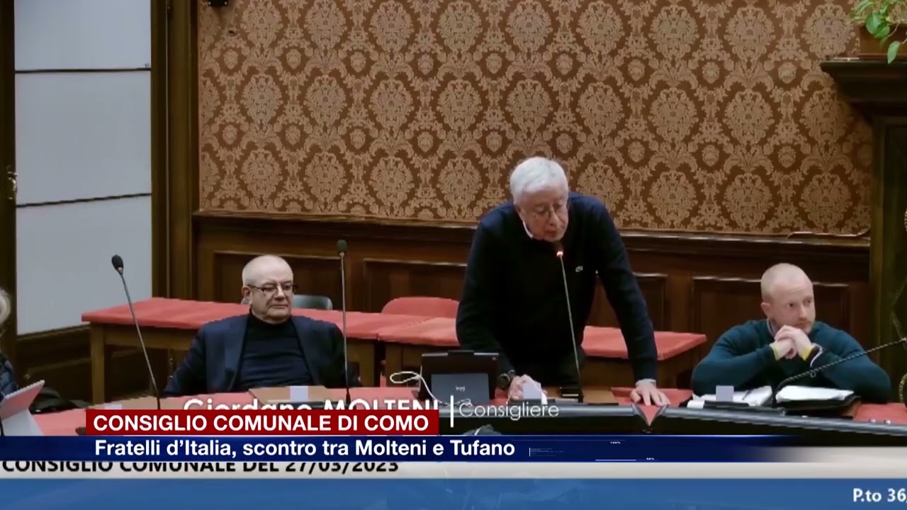 Etg - Consiglio comunale di Como. Fratelli d’Italia, scontro tra Molteni e Tufano