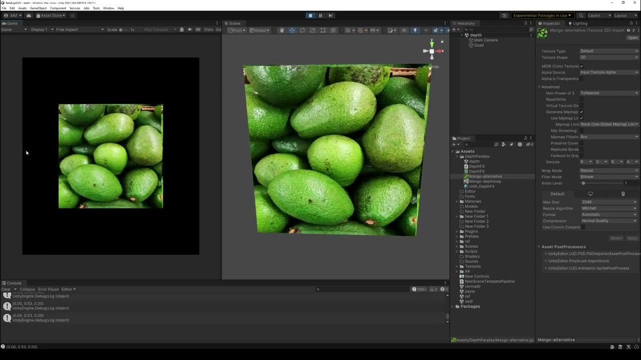 Shader: Fake 3D effect with depth map (parallax) - YouTube