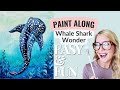 🌊🦈 Whale Shark Underwater | Easy &amp; Calming Acrylic Painting for Beginners 🎨💙