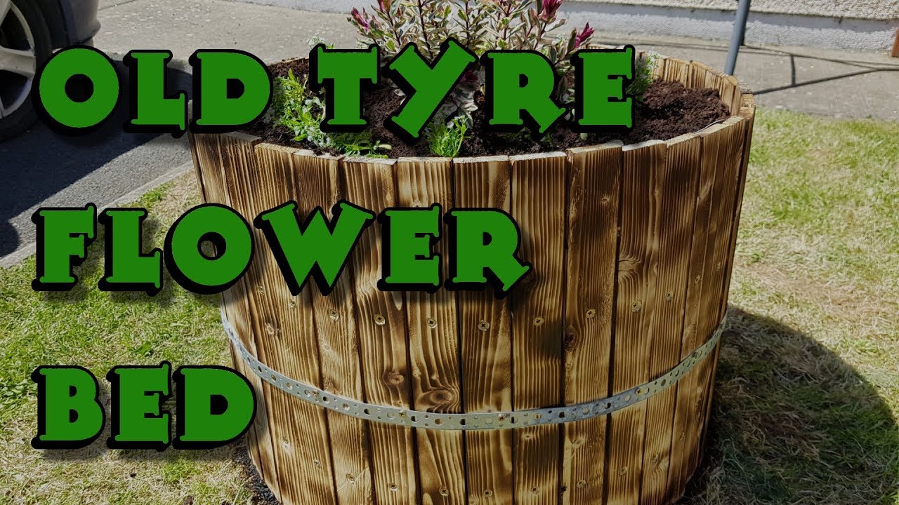 Flower Bed from Old Tyres , Recycling Project YouTube