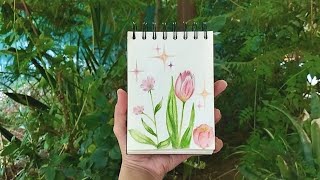 Drawing Soft Spring Flowers 🌷✨ | Colored Pencil Satisfying Art ASMR screenshot 3
