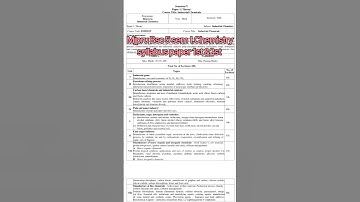 😱 Mjpru Bsc 5 sem Industrial chemistry syllabus paper 1st & 2st #mjpru #bsc #I.C syllabus #shorts