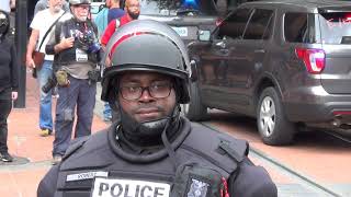 Portland Protesters Call Black Riot Cop Uncle Tom And A Race Traitor - August 17 2019