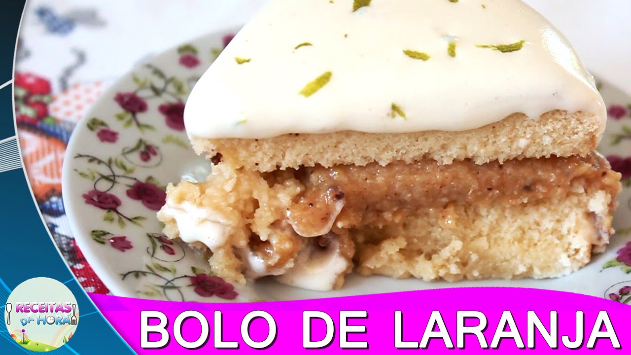BOLO DE LARANJA COM BEIJINHO E CREME RECEITAS DA HORA