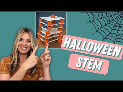 Candy Corn Pumpkin Tower | Halloween STEM Challenge