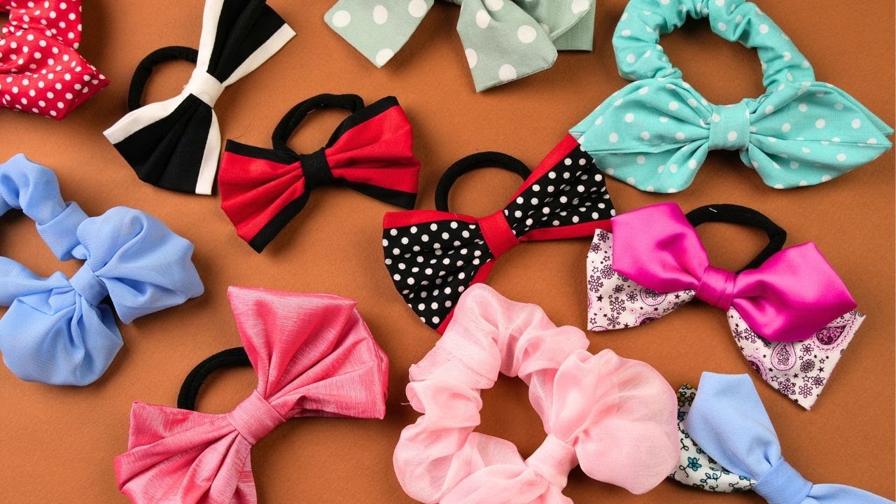Cómo hacer 5 Scrunchies COQUETTE / Coleteros, Moñas, Hair Scrunchie
