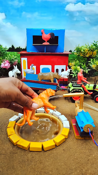 diy how to make mini water pump science project machine #diy #tractor #ytshorts