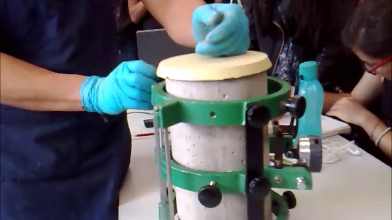 Laboratorio Compresión de un cilindro de concreto. YouTube Laboratorio Compresión de un cilindro de concreto. YouTube