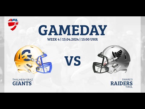 AFL: Thalheim Graz Giants vs Swarco Raiders Tirol