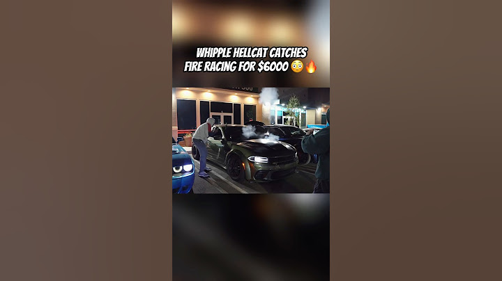 Hellcat catches FIRE racing for $6k 🤯 #hellcat #shorts