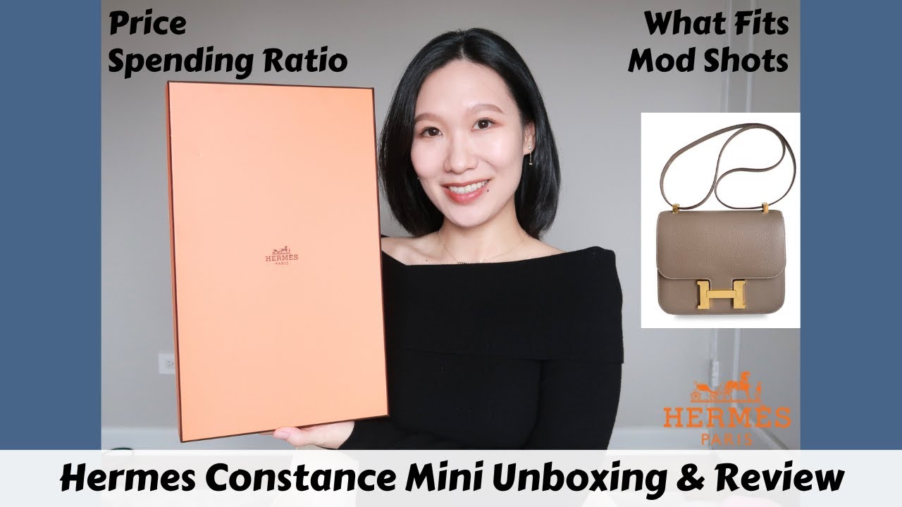 【上品でコンパクトサイズ】 HERMES Constance ミニ HERMES CONSTANCE MINI UNBOXING & REVIEW: PRICE, SPENDING
