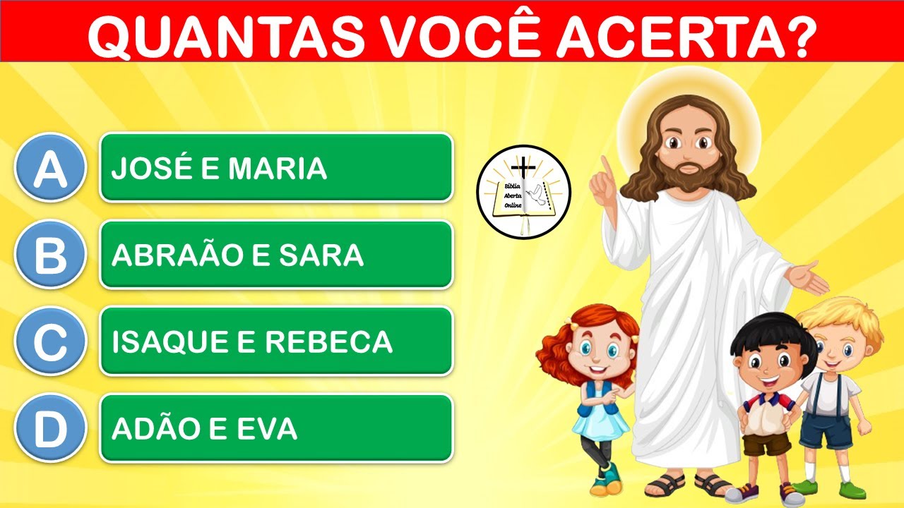 10 PERGUNTAS BÍBLICAS DE NÍVEL INFANTIL - QUIZ BÍBLICO #2 