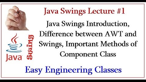 Java Swings Introduction, Difference between AWT and Swings, Important Methods of Component Class