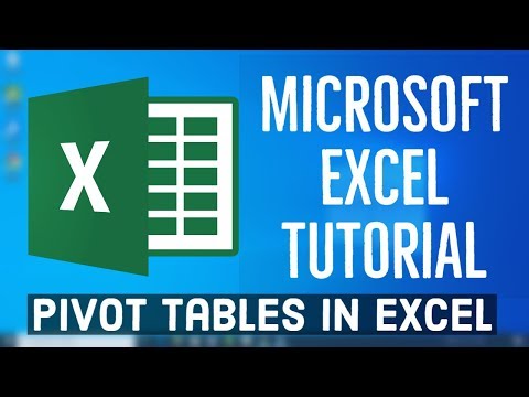 Microsoft Excel Tutorial - Pivot Tables in Excel  | How to Create a Pivot Table in Excel