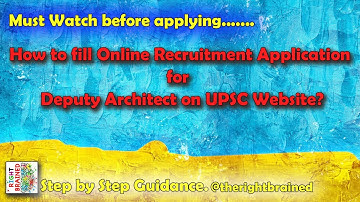 How to fill form for Deputy Architect